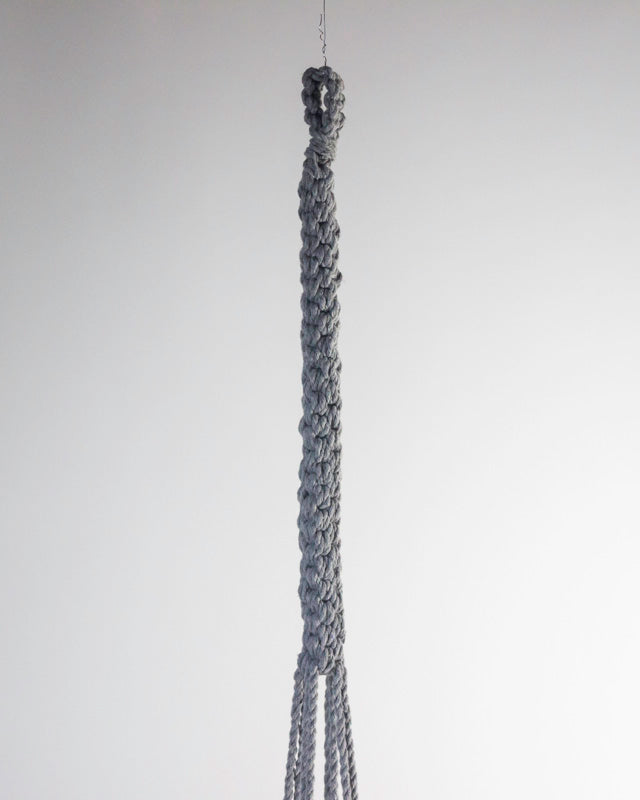Bluefields Macrame Plant Holder | Gray