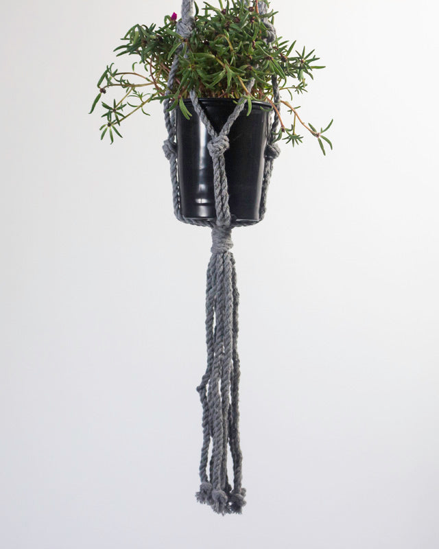 Bluefields Macrame Plant Holder | Gray