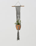 Mombacho Macrame Plant Holder | Gray