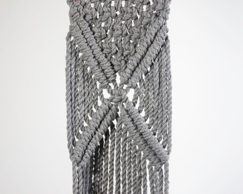 Mombacho Macrame Plant Holder | Gray