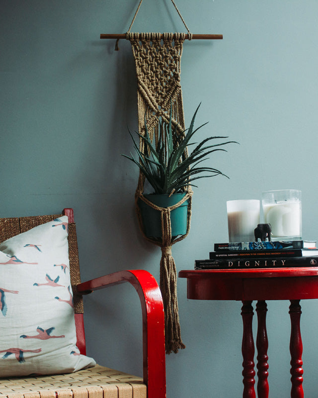 Mombacho Macrame Plant Holder | Khaki