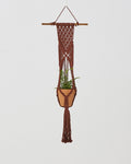 Mombacho Macrame Plant Holder | Tile Red