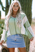 Ruby Crochet Detail Exposed Seam High Low Loose Top