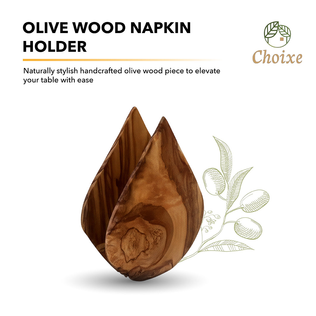 Olive Wood Napkin Holder